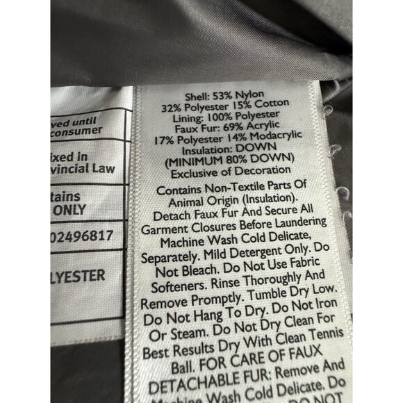 EDDIE BAUER Womans Goose Down Winter Coat Jacket Black Ski Size L EUC Cargo - Picture 8 of 9